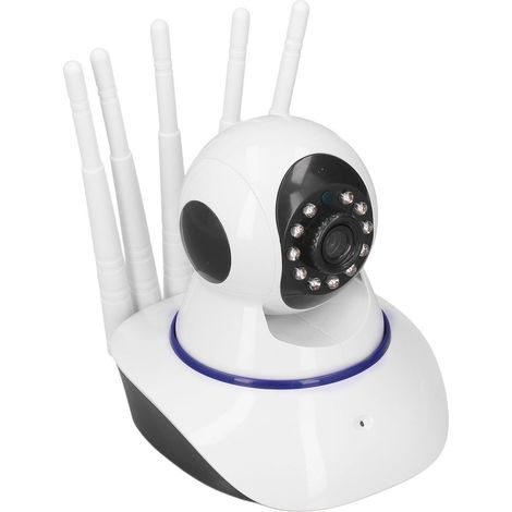 Caméra de surveillance HD 1080p avec vision nocturne infrarouge, angle réglable à 360°, Wi-Fi sans fil, caméra de sécurité CCTV (1/5)