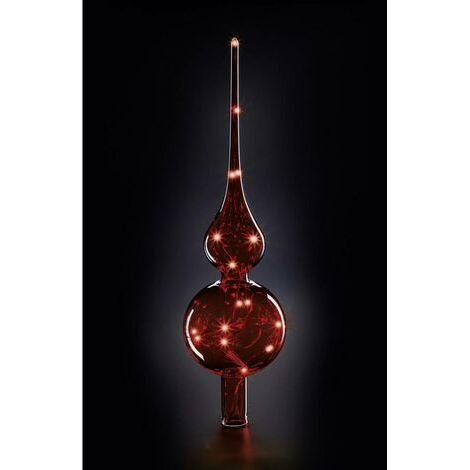 Krinner Cime rouge avec LED pour sapin de Noël (1/4)