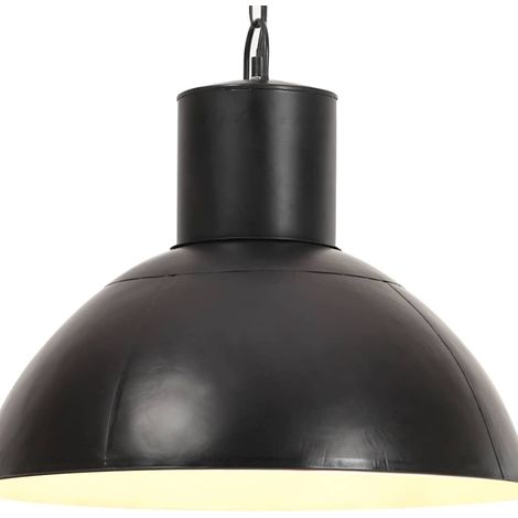 vidaXL Lámpara colgante redonda negra 25 W 48 cm E27 (1/5)