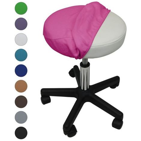 Drap housse de protection en éponge pour tabouret rond - Rose - Vivezen