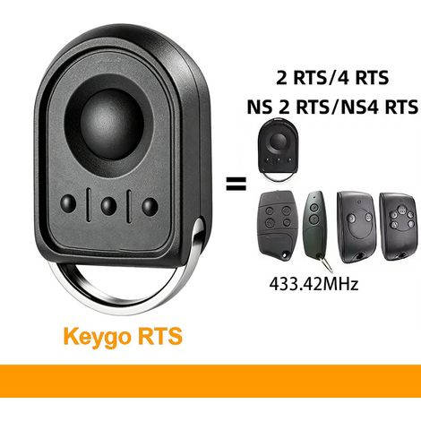Somfy Keygo RTS 4-Kanal 433,42 MHz Fernbedienung, kompatibel mit 2RTS, 4RTS, NS2RTS und NS4RTS Garagentorsendern (Ref. 1870879). (1/4)
