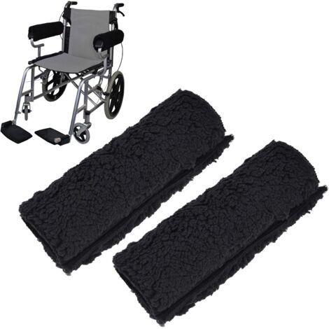 1 paire de housses d'accoudoir de fauteuil roulant, coussinets amovibles pour fauteuil roulant pour chaise de bureau et de transport (1/5)