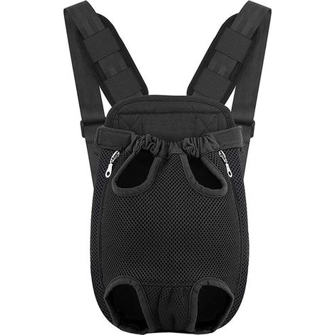 Reisetragetasche Brust-Fronttragerucksack für kleine Hundewelpenkatzen zum Reisen, Wandern, Camping usw. M - Schwarz