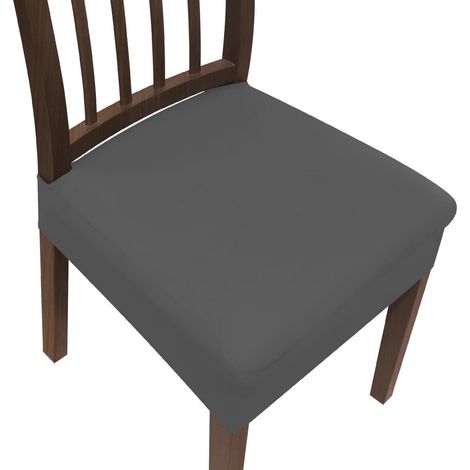 Housse de chaise extensible grise pour salle à manger, bureau, fauteuil (1/5)