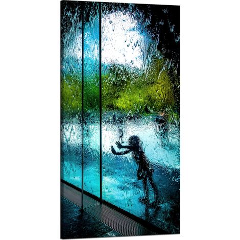 Leinwanddruck „Menschen Wasservorhang“ 60 x 120 cm