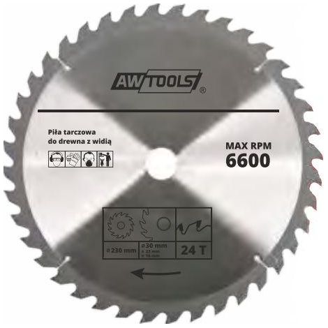 Kreissäge awtools 400 mm Klinge Hartmetall