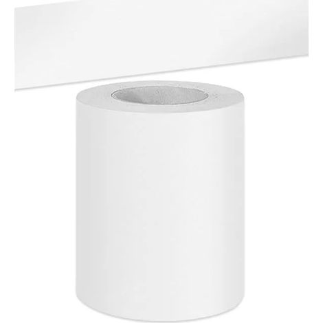 VisitRy Bordure de Papier Peint Blanc Givré - Autocollant Mural Amovible en PVC Imperméable - Frise Murale & Plinthe - 5cm x 500cm (1/5)
