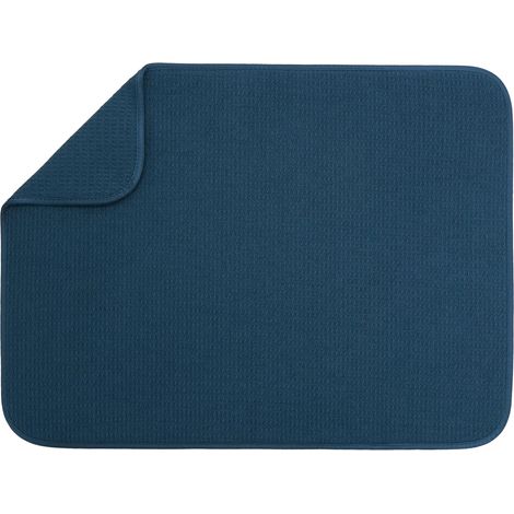 Tapis égouttoir XL en microfibre absorbant pour vaisselle, ustensiles, casseroles et poêles, taille XL, 45,7 x 61 cm, bleu marine - 45.7 cm'Navy 45.7 x 45.7 cm'-'45.7 x 45.7 cm (1/5)