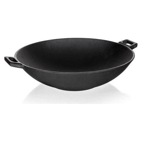 Padella wok in ghisa, pentola grande e pesante da 36,5 cm