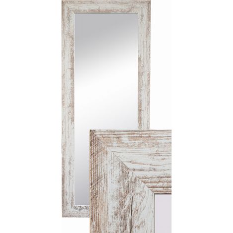 Specchio con profilo 70/15, dimensioni esterne 50x120 cm, Pino bianco Canyon