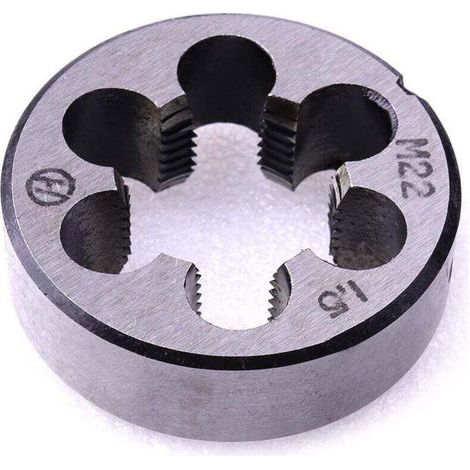 M22 x 1.5mm Metric Straight Thread Hand Die, 1pc (1/4)