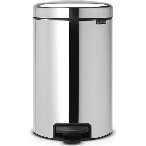 Cubo de basura con pedal de 12 L acero brillante - New Icon - Brabantia