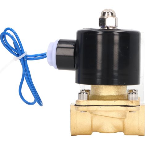 Électrovanne 2W normalement fermée, bobine à noyau de cuivre en laiton, pour eau, gaz et fioul, 1/2 pouce, 12 V CC (1/5)