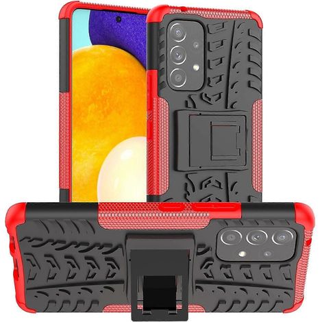 Coque hybride ultra-résistante en polycarbonate rigide et TPU souple, avec texture pneu et protection antichoc, compatible avec le Samsung Galaxy A53 5GCadeau. Compatible avec G (1/5)