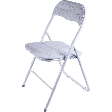 Sedia Arredo Casa Pieghevole Imbottita Woodland Grigio Chiaro