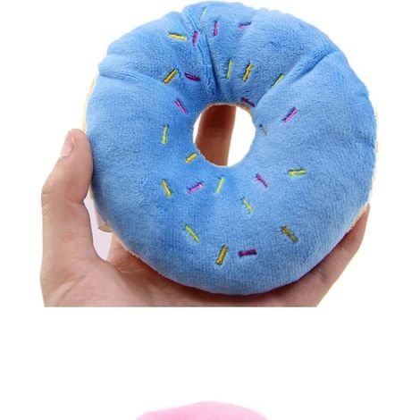 Fabricant et grossiste de beignets, bagels et autres produits. Peluche pour animaux de compagnie de 13 cm en coton avec son bip. (1/5)