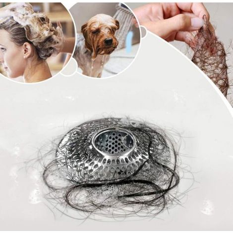 Filtre à cheveux baignoire et douche - - Acier inoxydable - Diamètre 11.5 cm - Résistant à la rouille (1/5)