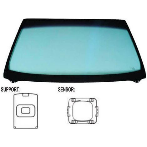Pare-brise avant teinté vert reflectant pour capteur Citroen C4 1 2004-2010