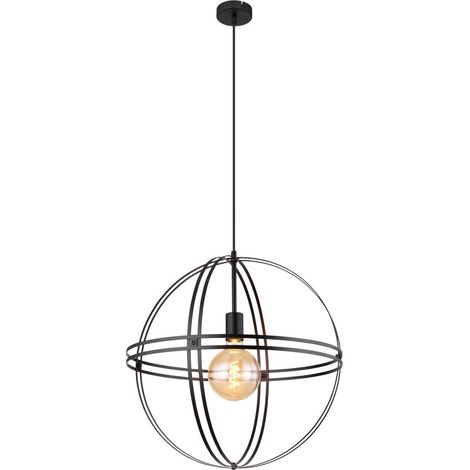 Globo - lámpara colgante - TAMARA - negro - metal - Ø 50cm - E27