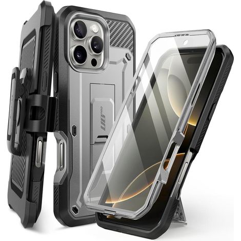 Outdoor Handyhülle für iPhone 16 Pro mit Displayschutz, Ständer und Gürtelclip (1/5)