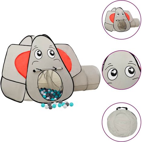 Tente pour enfants-Tente de jeu pour enfants 250 balles Éléphant Gris 174x86x101cm 160431 (1/5)
