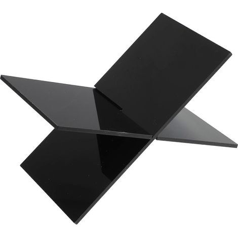 Présentoir à magazines ouvert, porte-livres de bureau, présentoir à livres en acrylique-18X11CM-Black (1/3)