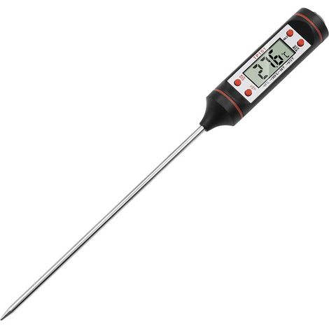 Thermometre Alimentaire - Sonde Numerique Rapide - Plage -50 °C à 300 °C - Pour Cuisine Interieure et Barbecue Exterieur - 1 Unite