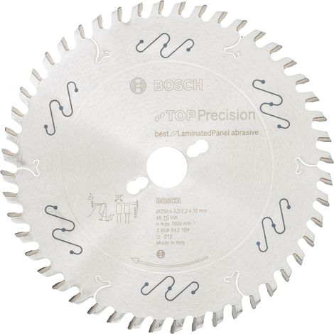Bosch  hoja  de  sierra  Top  Precision  Best  for  Laminated  Panel  Abrasive  250x30x3,2  mm,  48  -  2608642104 (1/3)