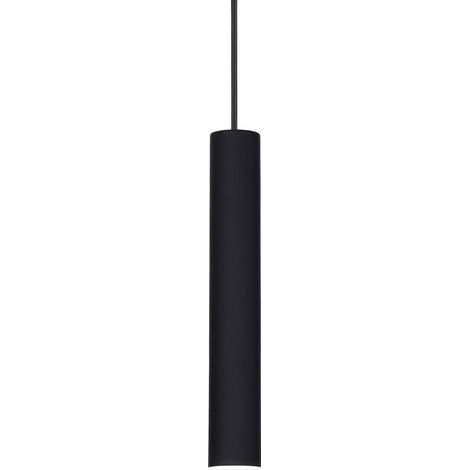 Ideal Lux Tube - Luminaire suspendu mince à 1 ampoule DEL, noir