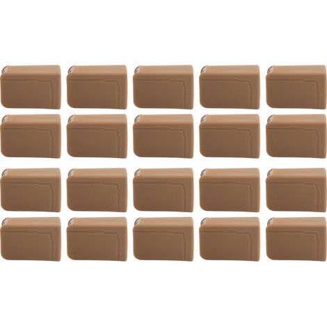 20 Protections d'angle en silicone souple et résistant, forme en U pour meubles et sécurité bébé, marron - 20 pièces (1/5)