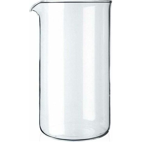 Ersatz-Stempelglas – 8 Tassen – Klar – 1 Liter – Durchmesser 10 cm
