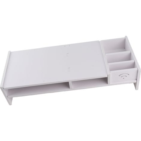 Support pour écran d'ordinateur portable, étagère de rangement pour bureau à domicile ou bureau (1/5)