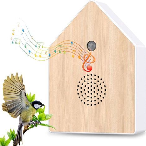 Ce haut-parleur diffusant des chants d'oiseaux naturels est équipé d'un détecteur de mouvement et peut être fixé au mur. Idéal pour écouter le chant des oiseaux, il convient également aux salles de ba (1/5)