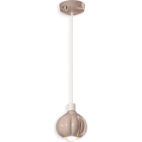 DECO' AFOXE C2640, Plafonnier Suspension en Céramique, Ferroluce - Colore: Sabbia Scuro (1/2)