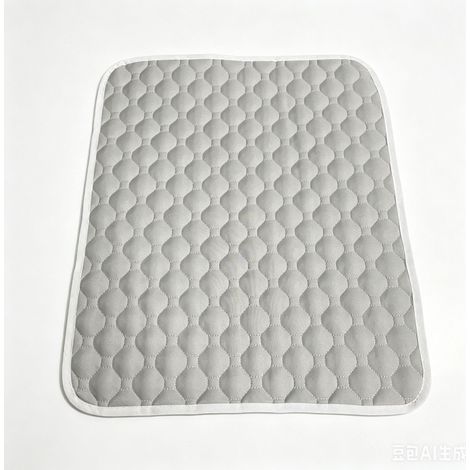 Tapis Rafraîchissant pour Chien et Chat XXL 145x105 cm – Coussin Glacé Respirant Été, Alèse de Protection Imperméable pour Lit et Canapé, Gris Clair-x