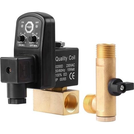 Vanne de Vidange Automatique G1/2 DN15, Soupape Électronique pour Condensats (1/4)