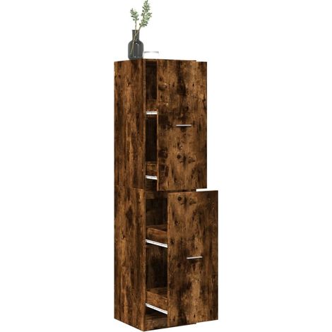 Apothekerschrank Räuchereiche 40x41x174,5 cm Holzwerkstoff