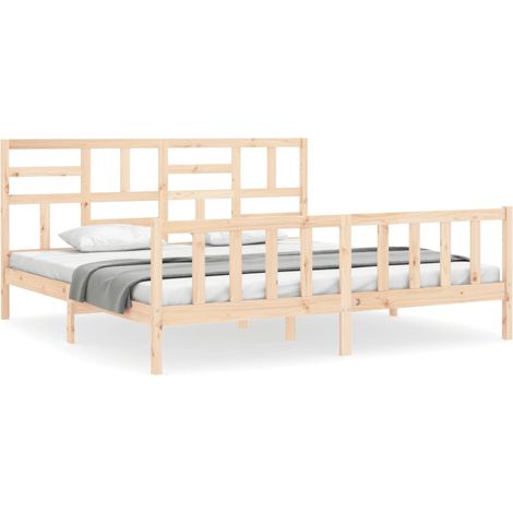 Maison Exclusive - Estructura de cama de matrimonio con cabecero