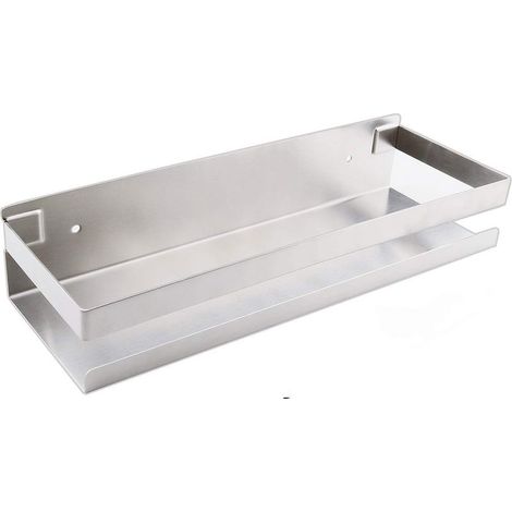 Étagère murale de salle de bain accessoires de salle de bain 20-40cm argent brossé étagère de salle de bain moderne pour cuisine douche shampooing 30cm (1/5)