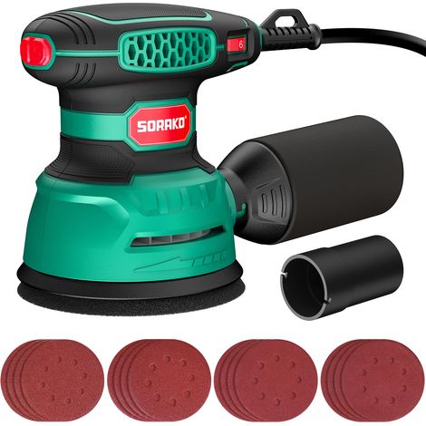 Ponceuse Excentrique 350 W 125 mm, Ponceuse à 6 Vitesses avec Boîte (1/5)