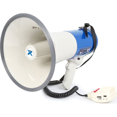 Megafono 65W con registrazione, sirena, microfono, USB, mod. MEG065