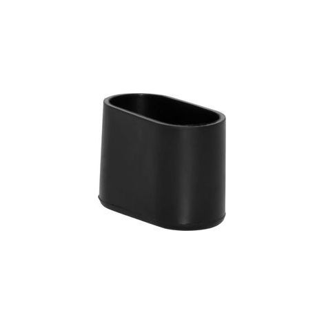 Set di 8 tappi per gambe di sedie in PVC morbido antitraccia per proteggere pavimenti, mobili o tavoli, 20 x 40 mm, 13/16" x 1-9/16", neri, ovali - Crezuo