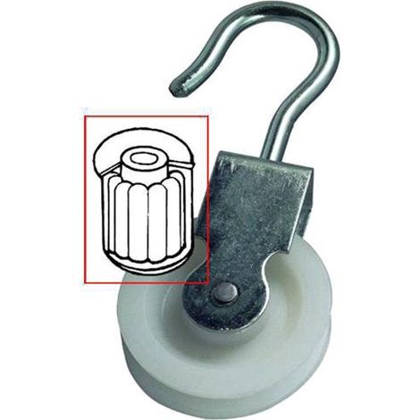 Carrucole Con Cuscinetto Zincatate Girella Nylon Dia.Mm. 50 30Pz