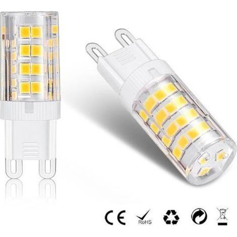 G9 LED-Lampen, warmweiß (3000 K), 5 W, entspricht 40 W Halogenlampen (420 Lumen), nicht dimmbar, 10er-Packung (1/3)