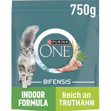 Purina ONE Indoor Formula reich an Truthahn und Vollkorn-Getreide 750 g
