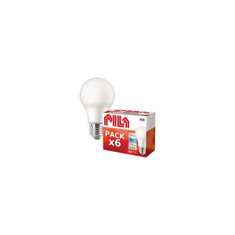 PILA Pack de 6 Bombillas LED E27, 8W (= 60W), Luz Blanca Neutra (4000K), 806 Lúmenes, No Regulable, CRI80, 15.000h de Vida Útil (1/5)