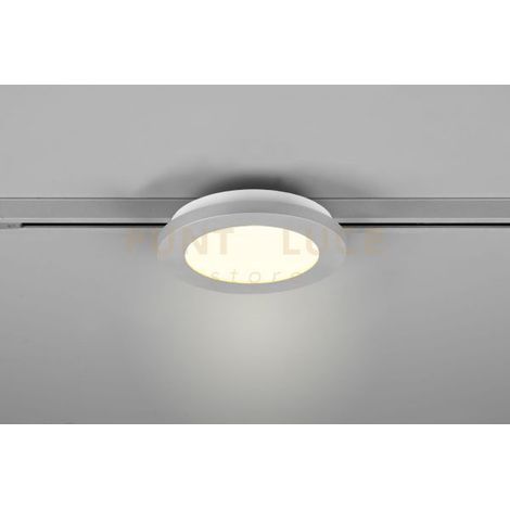 DUOLINE CAMILLUS PLAFONIERA LED 9W 900lm, 3000K BORDO ALLUMINIO D.17CM PER BINARIO DUOLINE