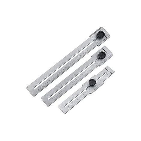 Stainless Steel Marking Ruler Ruler Trusquin Plage de mesure en métal 250 mm,3 pièce