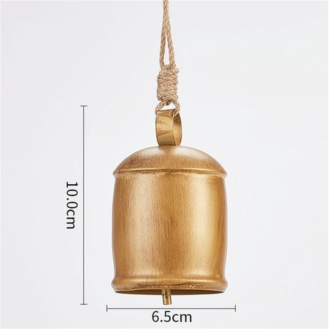 Cloche En Métal - Cloche De Vache Rustique Avec Corde - Décoration Murale Pour Porte Cheminée Arbre De Noël - 1 Pièce (1/3)