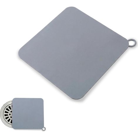 1 Pièce Siphon Carré,Silicone 20x20 cm,Anti-Odeur,Douche,Cuisine,Salle de Bain (1/5)